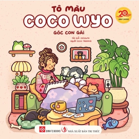 Tô màu Coco Wyo - Góc con gái - Sách tô màu thư giãn Đinh Tị