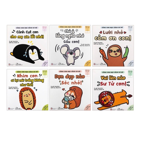 Ehon Kỹ Năng Sống - Cùng Con Học Cách Cư Xử (Trọn bộ 6 quyển dành cho bé 1-6 tuổi)