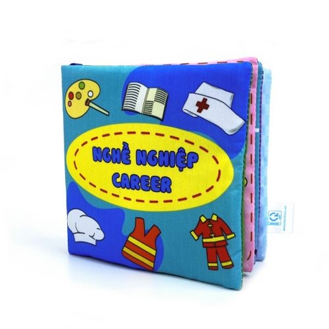Nghề nghiệp - Sách vải sơ sinh nhỏ 12x12 cm Pipo