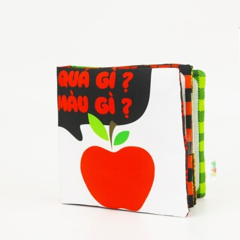 Quả gì màu gì - Sách vải sơ sinh nhỏ 12x12 cm Pipo -
