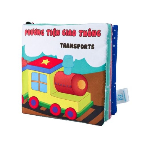 Phương tiện giao thông - Sách vải sơ sinh nhỏ 12x12 cm Pipo