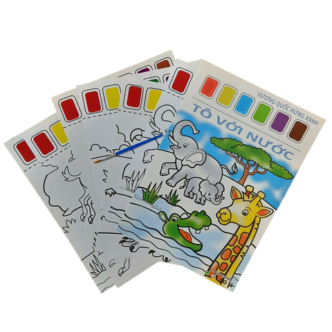 Combo trọn bộ 4 tranh khô Đại Dương - Rừng Xanh - Phương Tiện GT - Cổ Tích