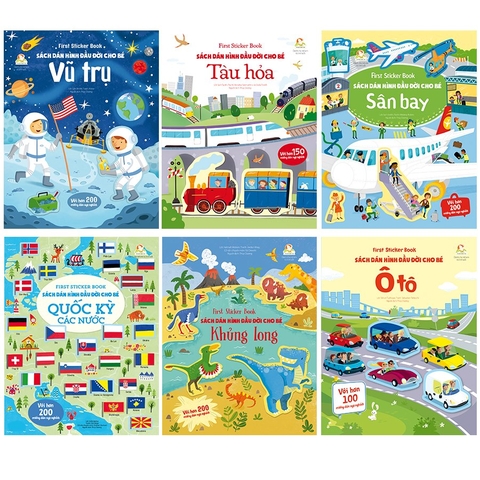 Combo trọn bộ 6 cuốn Frist Sticker Book 75K