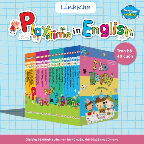Combo trọn bộ 40 cuốn Playtime Enghlish Level 1,2,3,4 - Tân Việt