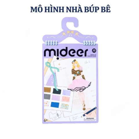 Sổ tay thiết kế thời trang Mideer kèm vải Dress-up Fashion Guide