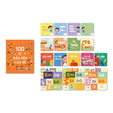 Combo 17 cuốn bồi cứng tập nói đầu đời cho bé - Giúp con tập nói, giao tiếp hiệu quả - Lionbooks