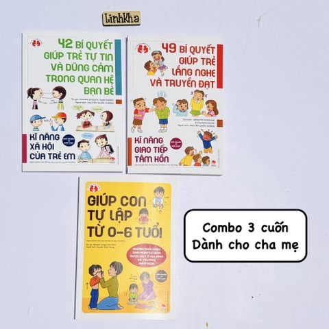 Combo 3 cuốn Sách nuôi dạy con theo kinh nghiệm từ nước Nhật - Giúp con tự lập, bí quyết giúp trẻ tự tin, lắng nghe và truyền đạt - Kim Đồng