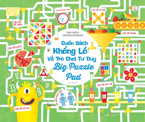 Big Puzzle Pad - Cuốn sách khổng lồ về trò chơi tư duy cho trẻ từ 5+ tuổi - sách Vizibook