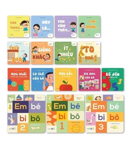 Combo 16 cuốn bồi cứng tập nói đầu đời cho bé - Giúp con tập nói, giao tiếp hiệu quả - Lionbooks