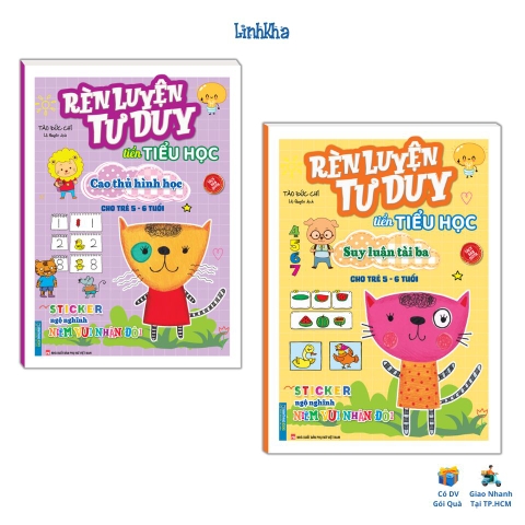 Combo 2 cuốn Sách Cao thủ hình học, Suy luận tài ba - Rèn luyện tư duy tiền tiểu học cho trẻ từ 5 - 6 tuổi - Minh Thắng