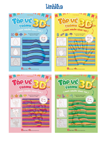Trọn bộ 4 cuốn - Tập vẽ tranh 3D - Đinh Tị