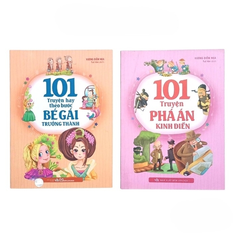 Combo 2 cuốn 101 Truyện Hay Theo Bước Bé Gái Trưởng Thành, 101 truyện phá án kinh điển dành cho thiếu nhi - Minh Long