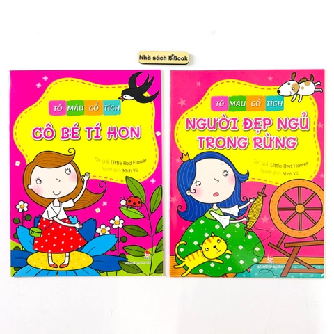 Combo 2 cuốn Tô Màu Cổ Tích: Cô Bé Tí Hon+ Người Đẹp Ngủ Trong Rừng  - NXB Kim Đồng