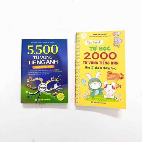 Combo 2 cuốn Sách Tiếng Anh Bỏ Túi: Take Note! Tự Học  2000 Từ Vựng 44 Chủ Đề & 5500 Từ Vựng Tiếng Anh Thông Dụng - Minh Thắng
