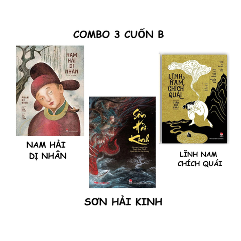 combo 3 cuốn sách Nam Hải Dị Nhân, Lĩnh Nam Chích Quái, Sơn Hải Kinh - Kim Đồng