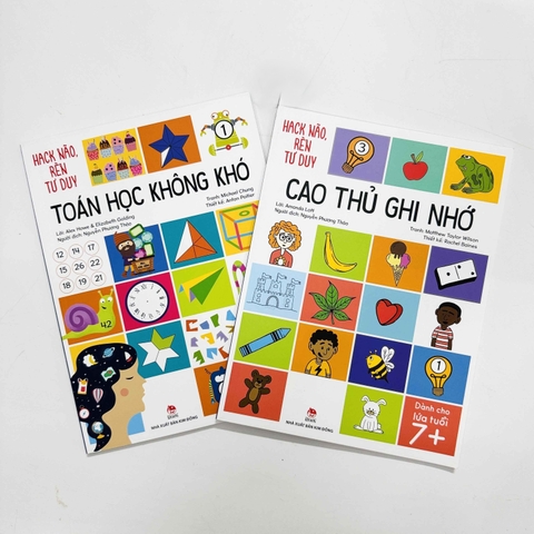 Combo B 2 Cuốn Hack Não Rèn Tư Duy: Cao Thủ Ghi Nhớ - Toán Học Không Khó - Kim Đồng