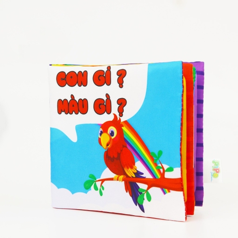 Con gì màu gì - Sách vải sơ sinh nhỏ 12x12 cm Pipo -