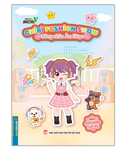 Sách Công chúa âm nhạc (100+ stiker xinh đẹp) Chibi fashion show - Minh Thắng