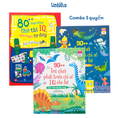Combo 3 cuốn 80 - 90  trò chơi phát triển IQ