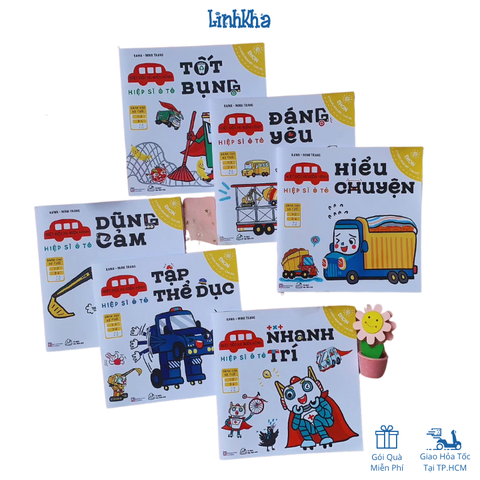 (Dừng bán) Sách ehon Biệt đội xe biến hình -Hiệp sĩ ô tô (Bộ 6 cuốn)