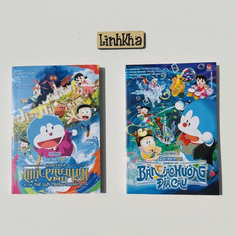 Combo 2 cuốn Sách Tiểu thuyết Doraemon: Nobita và bản giao hưởng Đia.Câu - Nobita và cuộc phiêu lưu vào thế giới trong tranh - NXB Kim Đồng