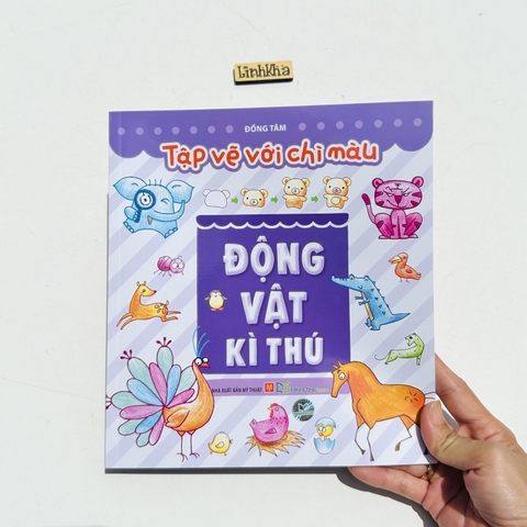 Sách Tập vẽ với chì màu - Động vật kì thú - Minh Long Books