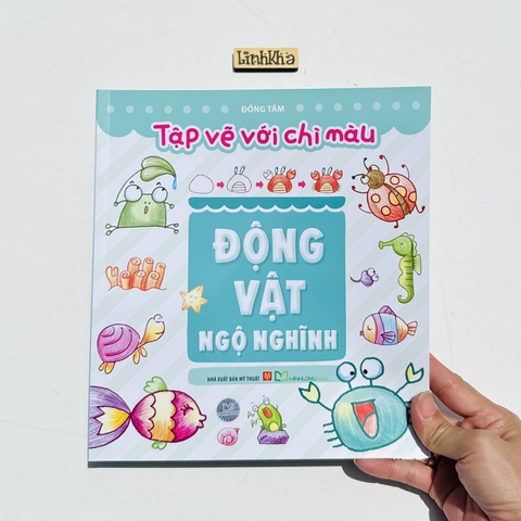 Sách Tập vẽ với chì màu - Động vật ngộ nghĩnh - Minh Long Books