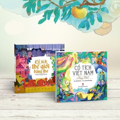Combo 2 truyện Cổ Tích Việt Nam Bằng Thơ + Cổ Tích Thế Gioi Bằng Thơ - Kim Đồng