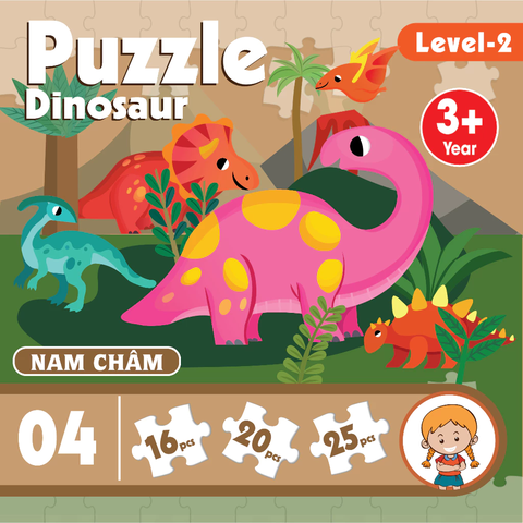 (Level 2)Đồ chơi ghép hình puzzle - miếng ghép tranh bằng nam châm không lo rơi - Hiệu Foxi - Động vật farm