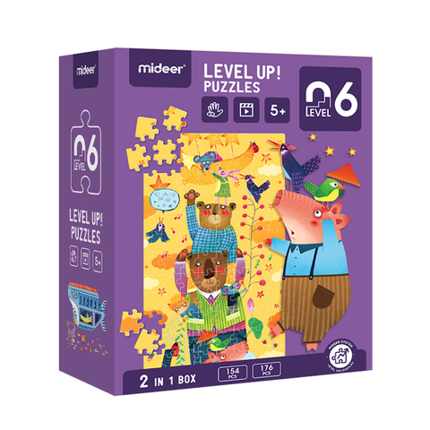 Ghép Hình puzzle Mideer MD3108 - cấp độ Level 6 (Imagine the World)