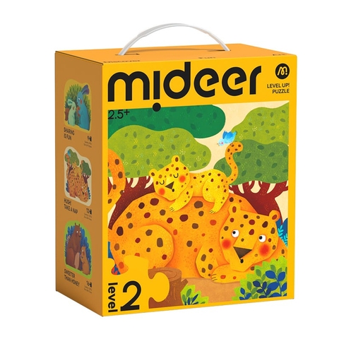 Đồ Chơi Ghép Tranh Hình Mideer Puzzle Level up cấp độ 2 mẫu mới Kiss my mommy MD1475
