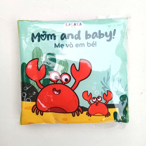 Sách vải Lalala baby ehon tương tác - chủ đề 3 Mom and baby 15 x 15 cm