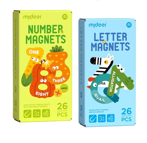 Combo Bộ Chữ và Bộ Số Nam Châm Mideer