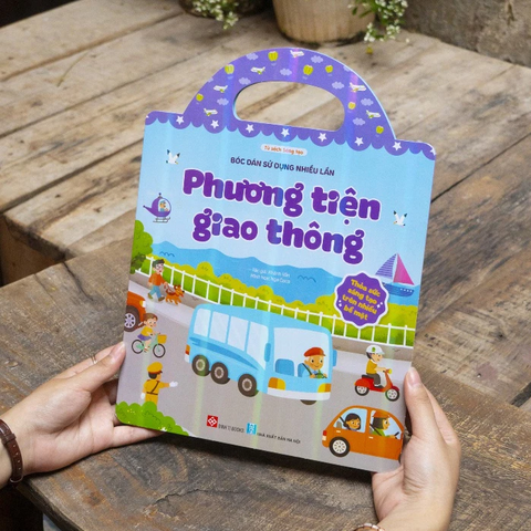 Sách Phương Tiện Giao Thông (Thỏa sức sáng tạo trên nhiều bề mặt) Bóc dán sticker thạch dẻo sử dụng nhiều lần - Đinh Tị