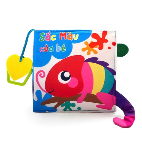 Sách vải Sắc màu của bé - có chi tiết tương tác, an toàn dễ giặt vệ sinh cho bé - size cơ bản 15x15 - pipovietnam