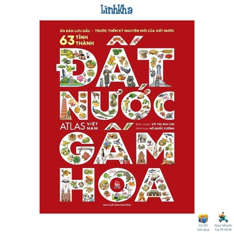 Sách Đất Nước Gấm Hoa Atlas Việt Nam (Sách Kỉ Niệm 65 Năm Kim Đồng)