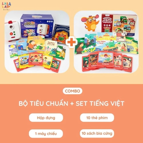 Combo máy chiếu Lala + Set truyện Tiếng Việt