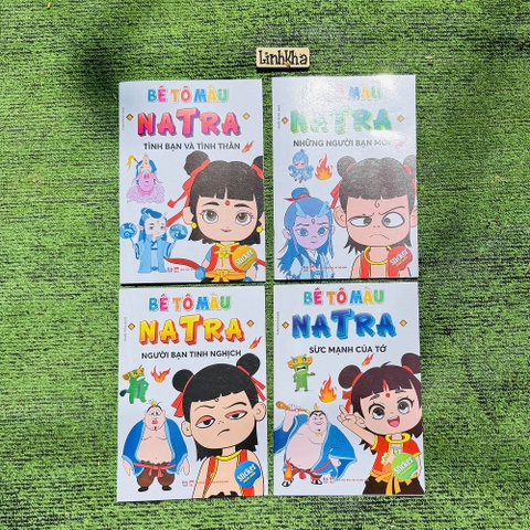 Combo 4 sách Tô Màu Natra In Hình Hoạt Hình Na-tra Dễ Thương Cho Trẻ Em Sách Tô Màu Vẽ Tay - Việt Thư