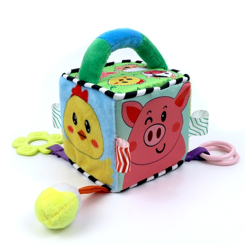 Xí ngầu ngộ nghĩnh - nông trại - đồ chơi vải an toàn pipo