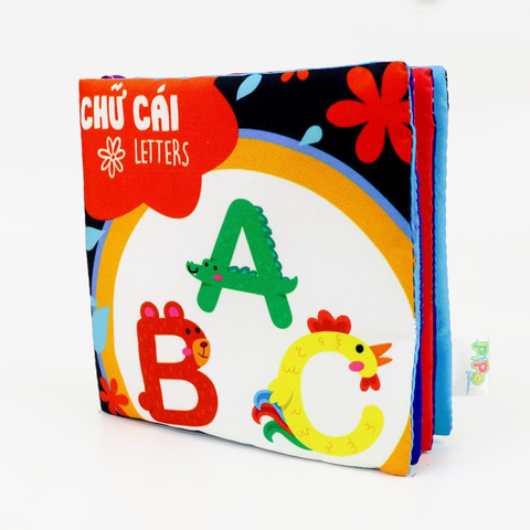 Chữ cái - Sách vải sơ sinh nhỏ 12x12 cm Pipo -