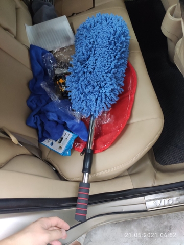 Chổi Lau Rửa Xe Ô Tô Nano Microfiber Siêu Mịn Cán Dài