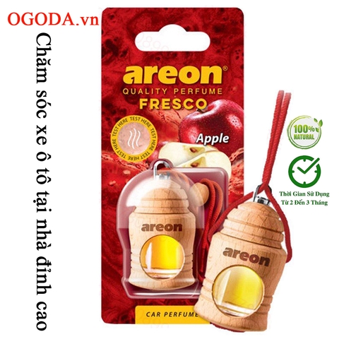 Tinh dầu treo ô tô cao cấp Areon Presco Apple - hương Táo ( Dịu Nhẹ - Thanh Mát )