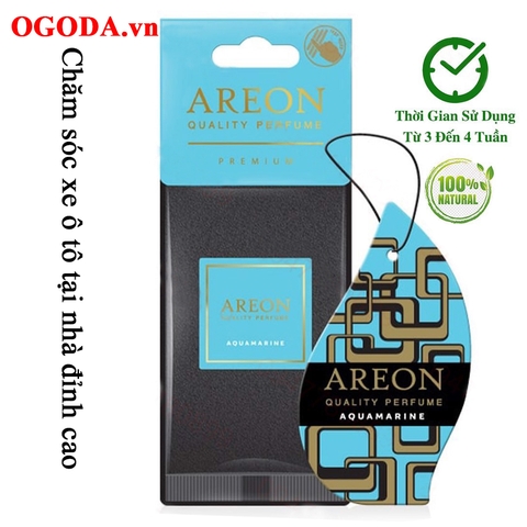 Lá thơm treo ô tô cao cấp Areon Aquamarine - Hương Biển (Dịu Nhẹ - Thơm Mát)