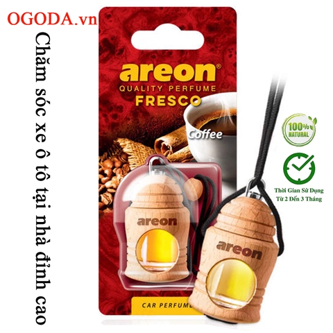 Tinh dầu treo ô tôcao cấp Areon Presco Coffee hương Cà Phê (Dịu Nhẹ - Tỉnh Táo)