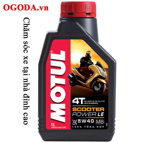 Nhớt Xe Tay Ga Tổng Hợp Cao Cấp Nhất - Motul Scooter Power LE 5W40 0.8L