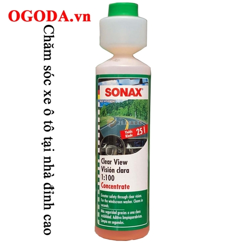 Nước rửa kính lái đậm đặc 250ml, nước rửa kính ô tô - Sonax clear view 1:100 concentrate