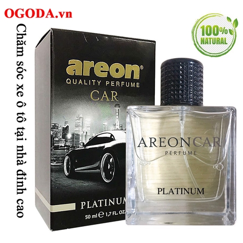 Nước hoa ô tô xe hơi dạng xịt cao cấp - Areon Car Perfume Platinum 50ml - Sang Trọng & The Mát