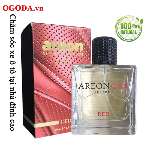 Nước hoa ô tô xe hơi dạng xịt lên lá lưu hương cao cấp - Areon Car Perfume Red 50ml - Dịu Nhẹ & Tươi Mát