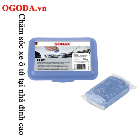 Đất sét tẩy bụi sơn xe khi các phương pháp khác không xử lý được - Sonax Clay Lack Peeling 200g Blue