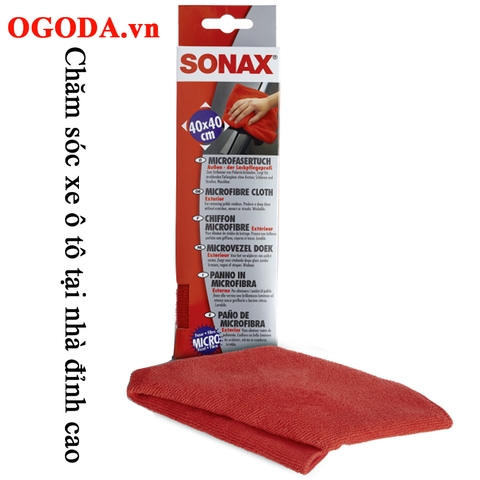Khăn lau siêu sợi lau bóng sơn 40*40cm - Sonax microfiber exterior cloth